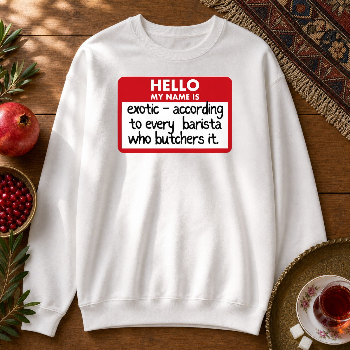 My Name Is Exotic Sweatshirt - White