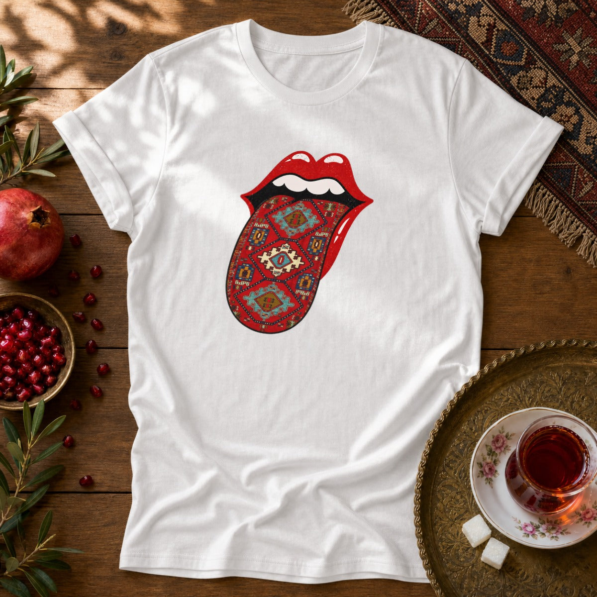 Hot Lips Unisex T-Shirt - White