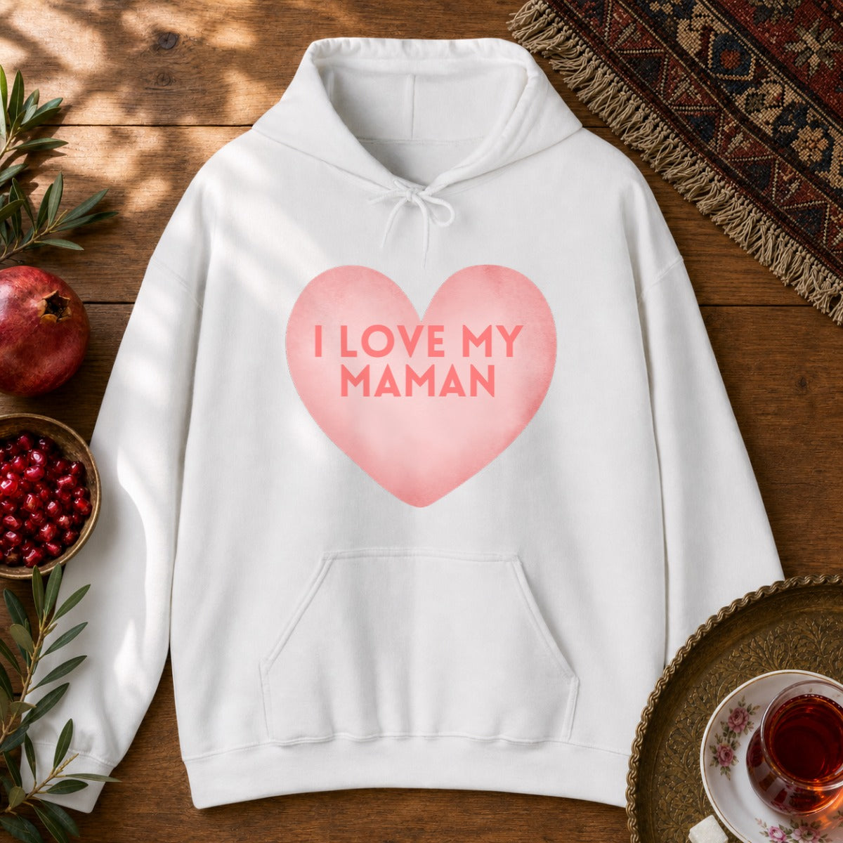I love my Maman Hoodie - White