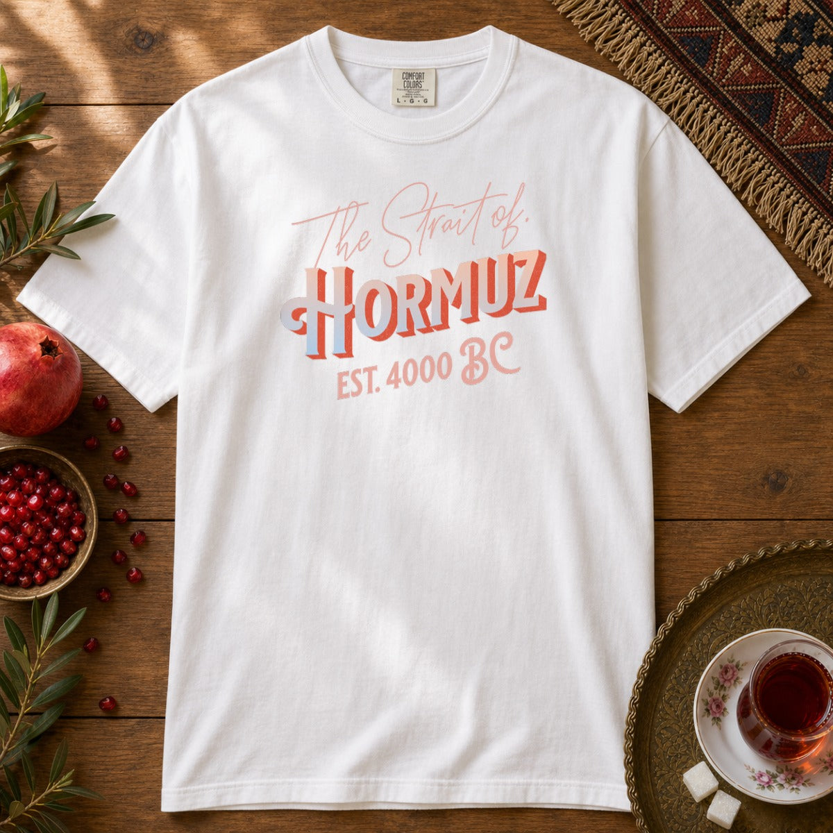 The Strait of Hormuz Premium Tee - White