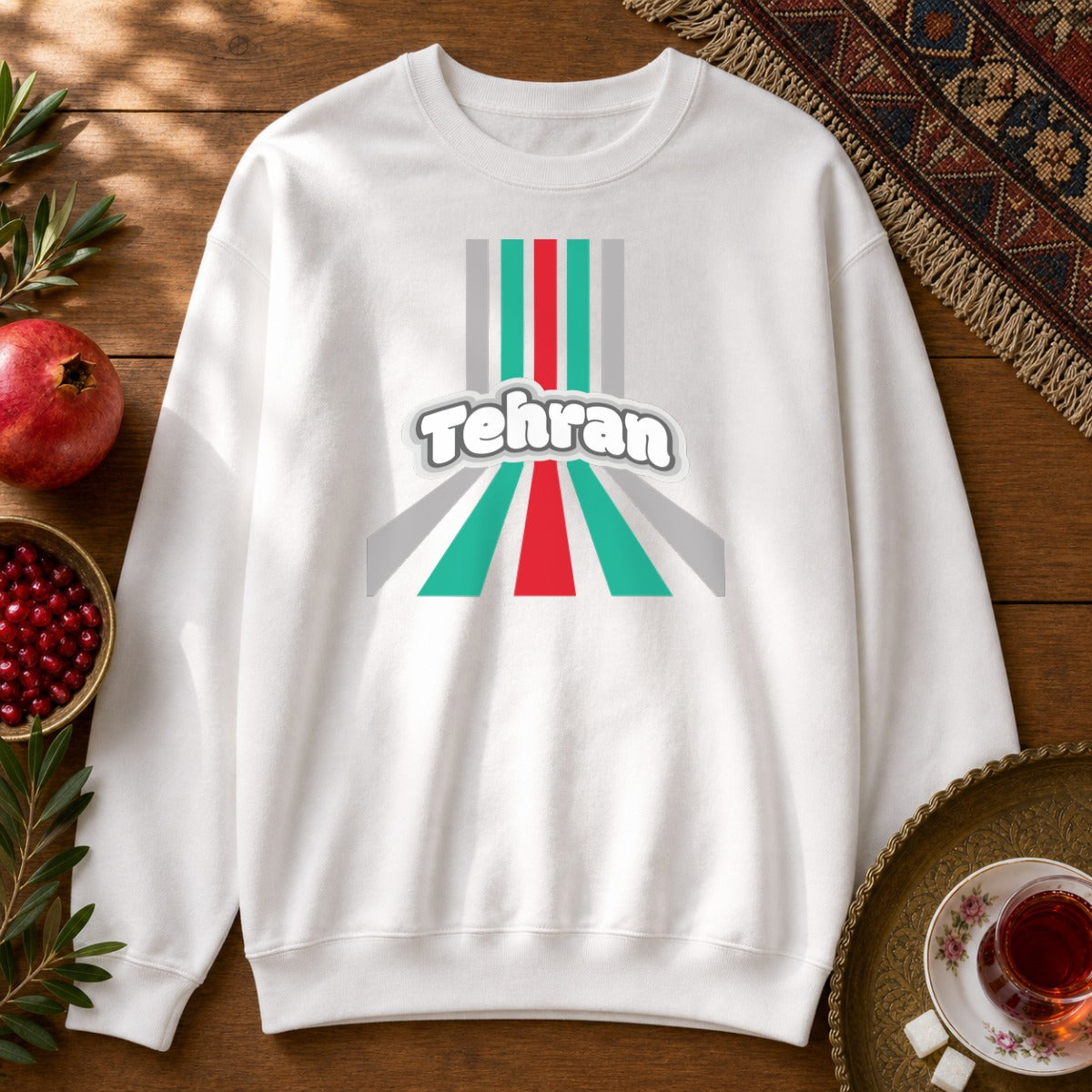 Retro Tehran Sweatshirt - White