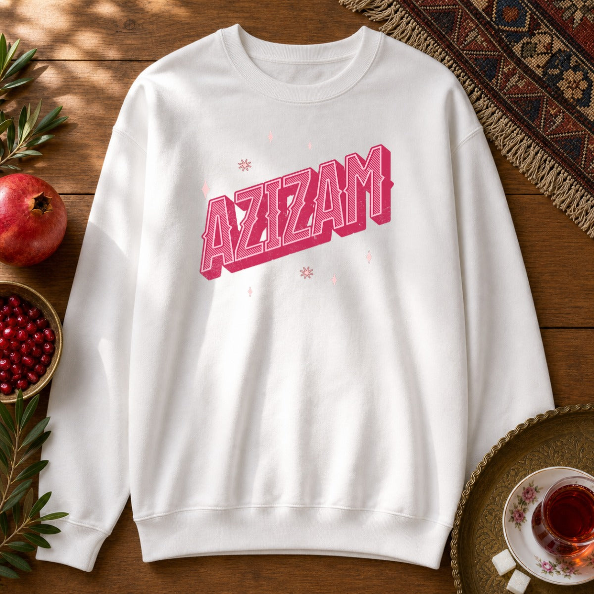 Azizam Vintage Sweatshirt - White