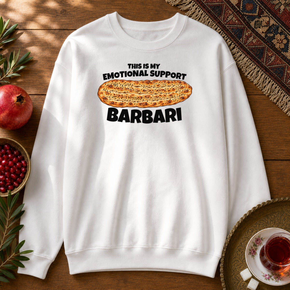 Emotional Support Barbari Sweatshirt - White
