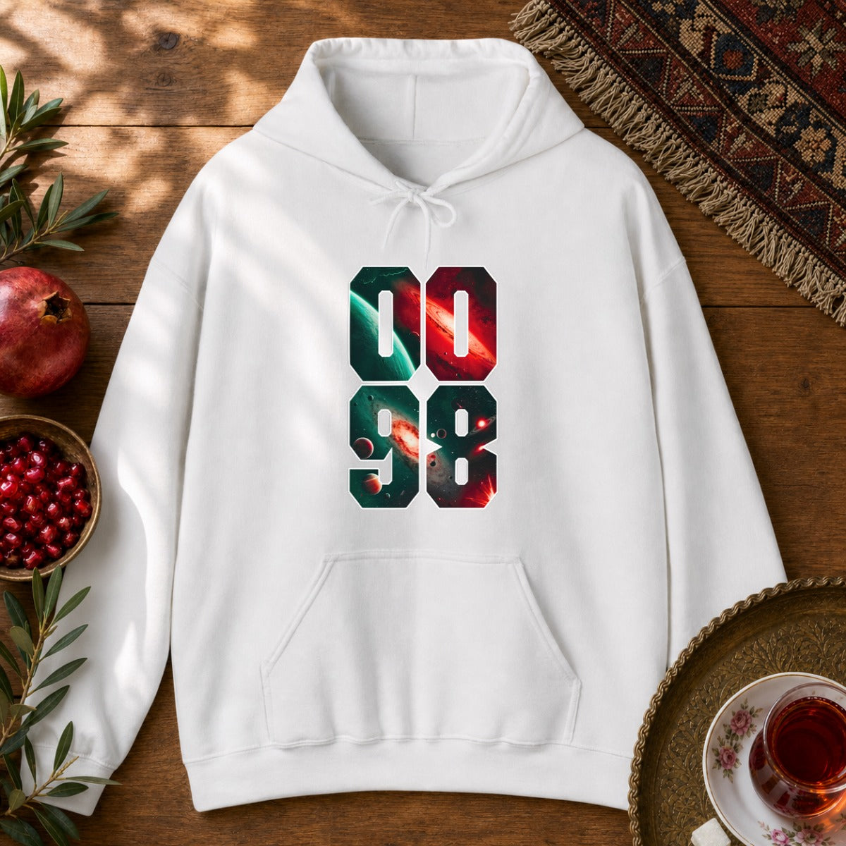0098 Galaxy Hoodie - White