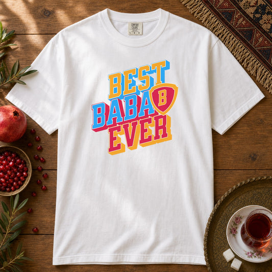Best Baba Ever - Shield Premium Tee - White