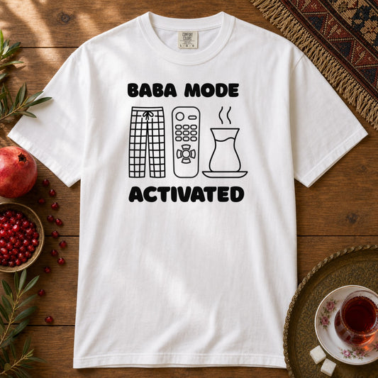 Baba Mode Activated Premium Tee - White