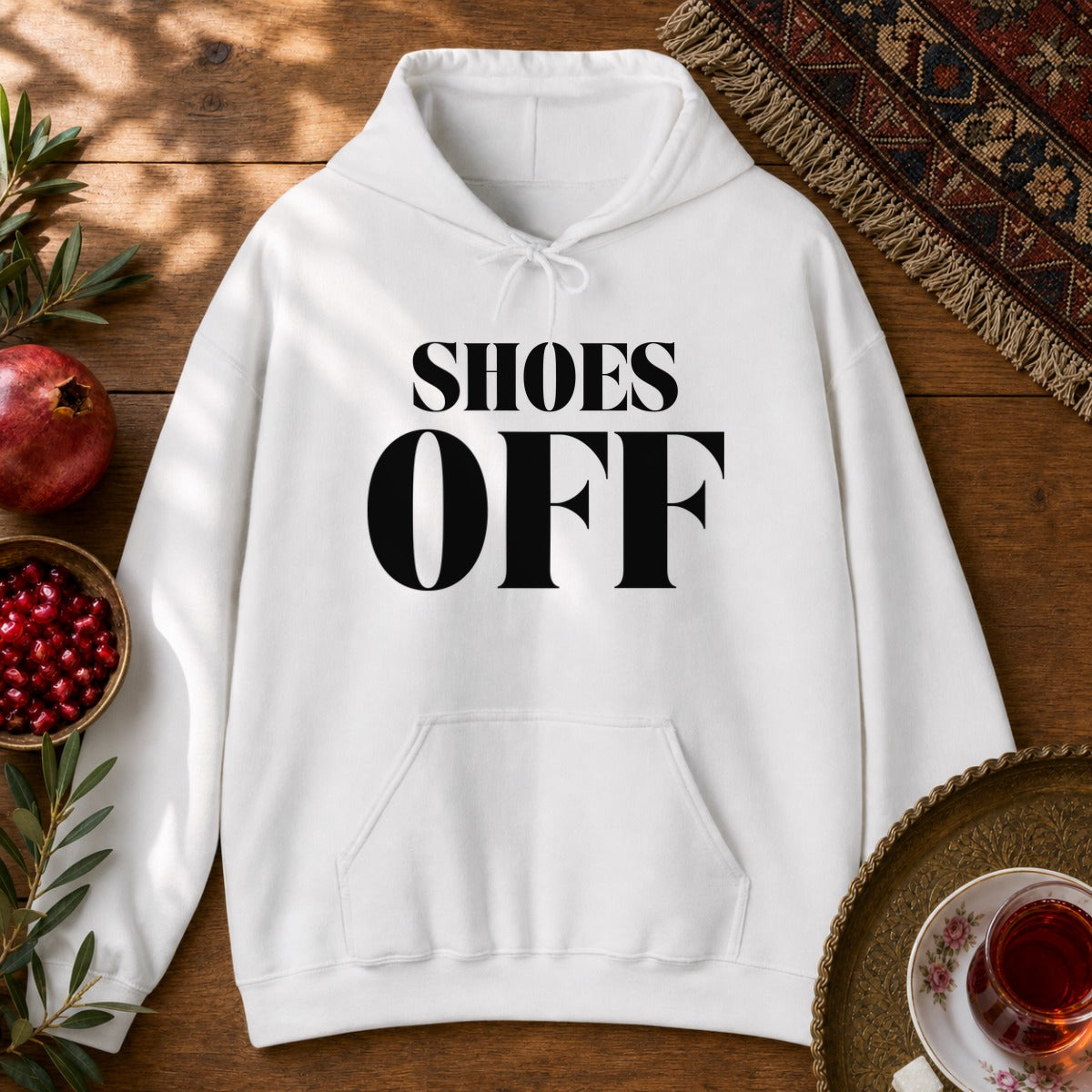 Shoes Off Hoodie - White