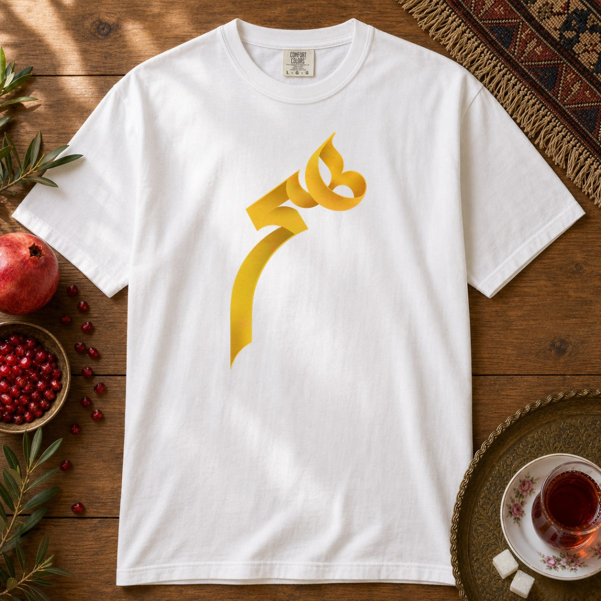 Heech Persian Typography Premium Tee - White