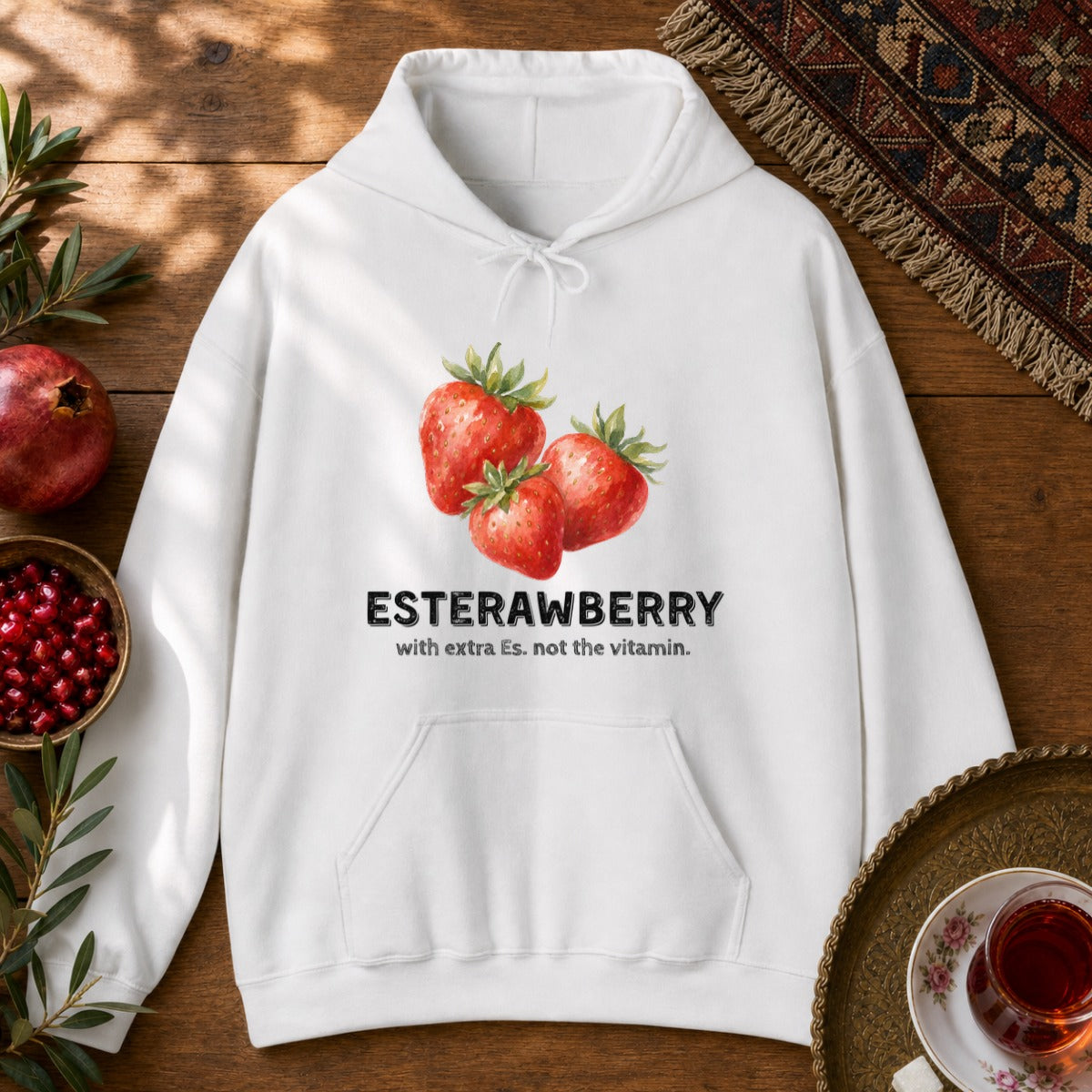 Esterawberry Hoodie - White