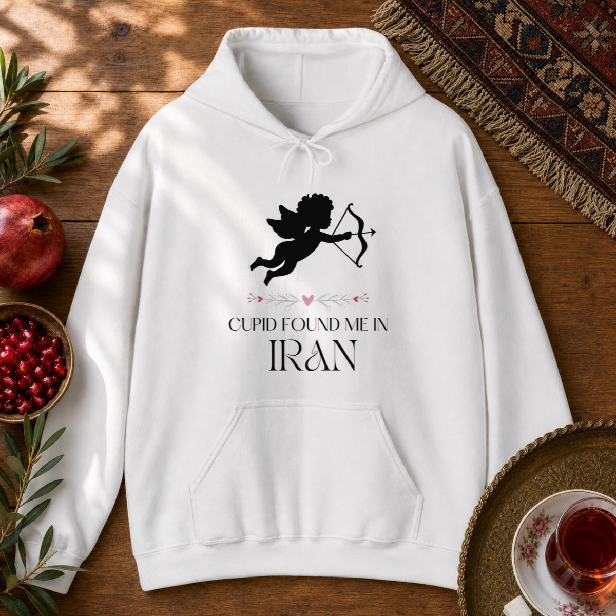 Cupid Found me in Iran Hoodie - White