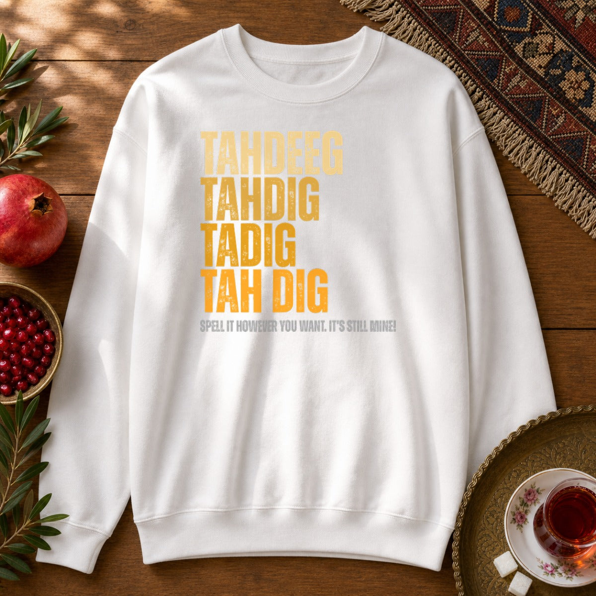Spelling Tahdeeg Sweatshirt - White