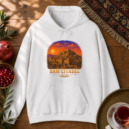 Bam Citadel - Pixel Art Hoodie - White