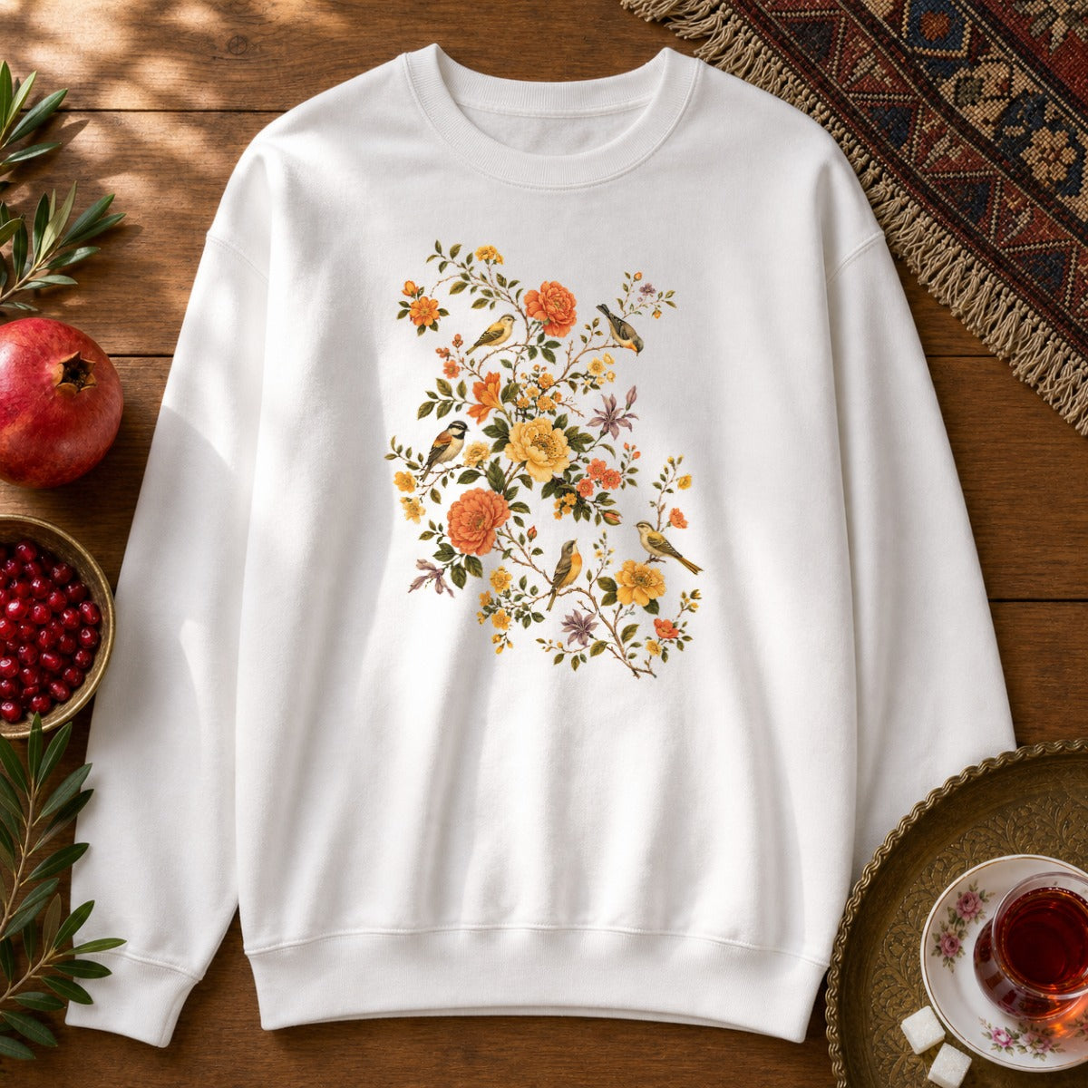 Gol va Morgh Sweatshirt - White