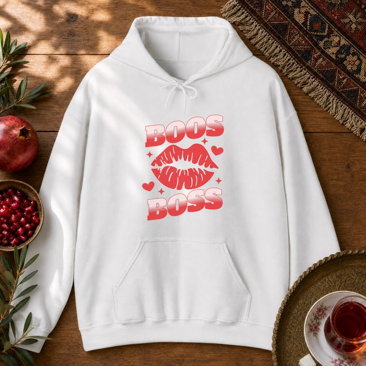 Boos Boss Hoodie - White