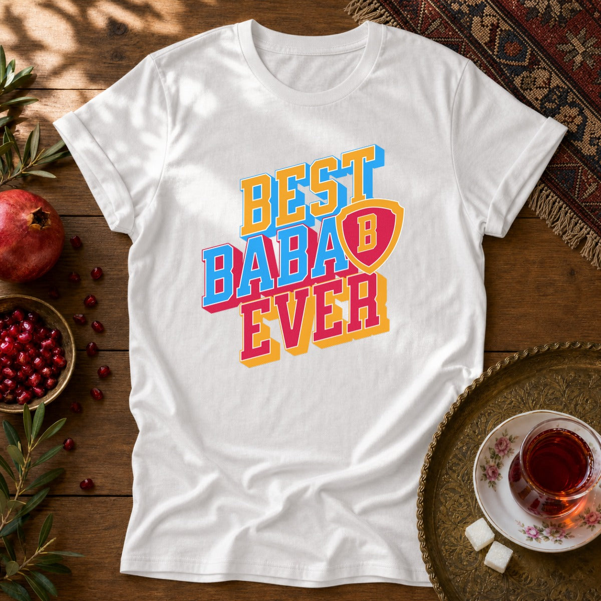 Best Baba Ever - Shield Unisex T-Shirt - White