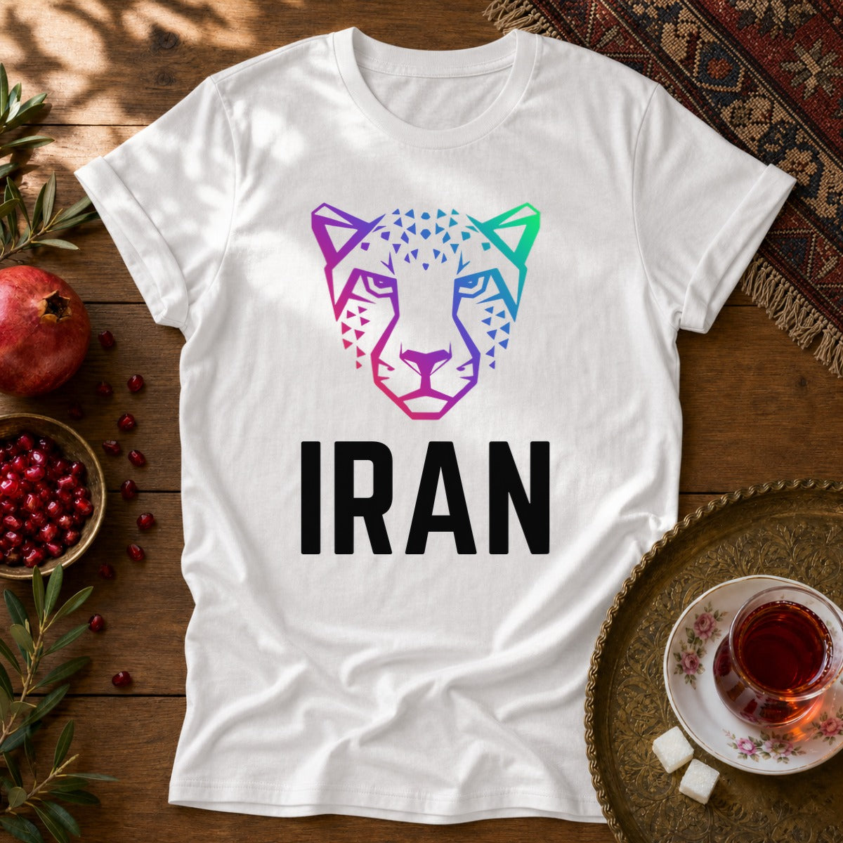 Persian Cheetah Unisex T-Shirt - White