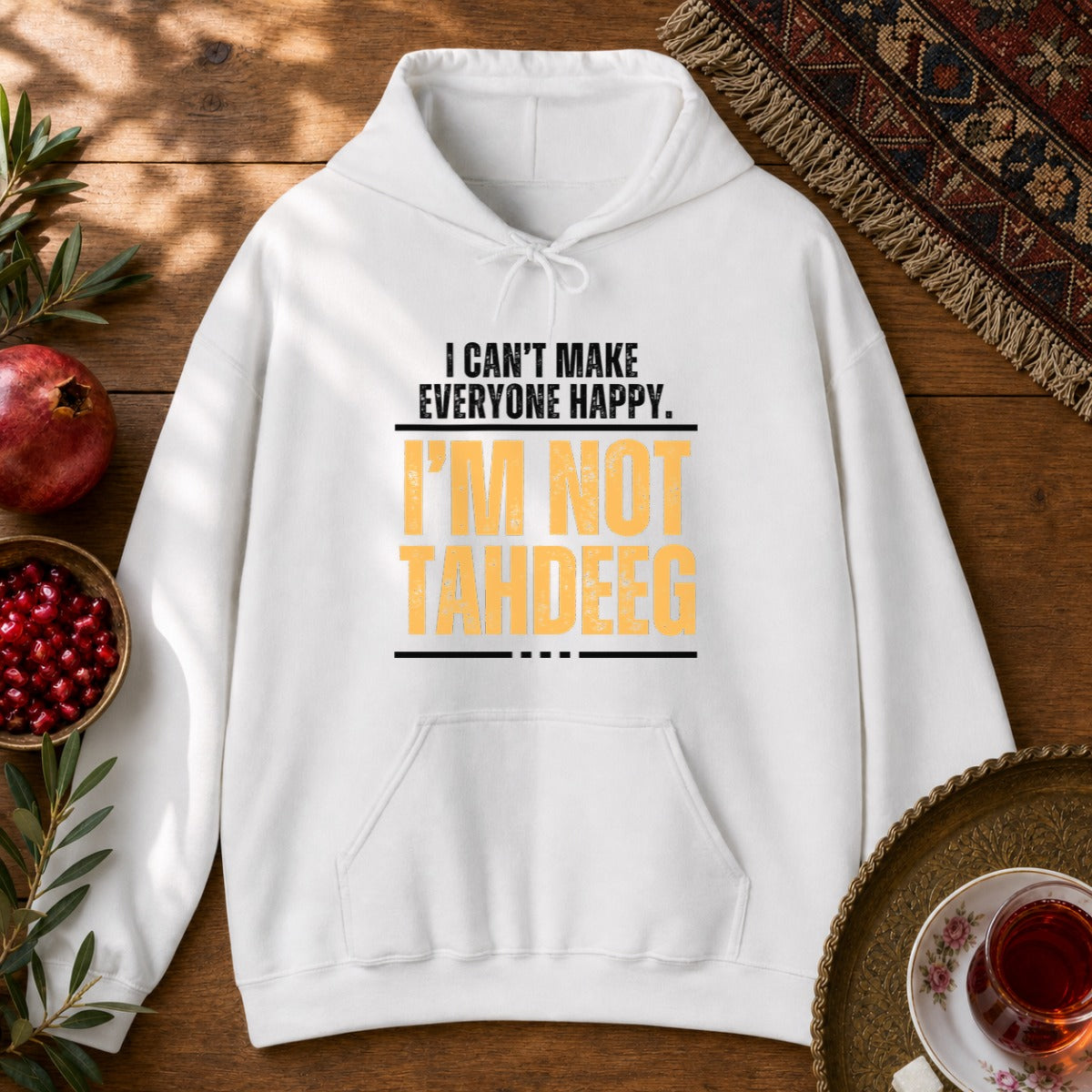 I'm Not Tahdeeg Hoodie - White