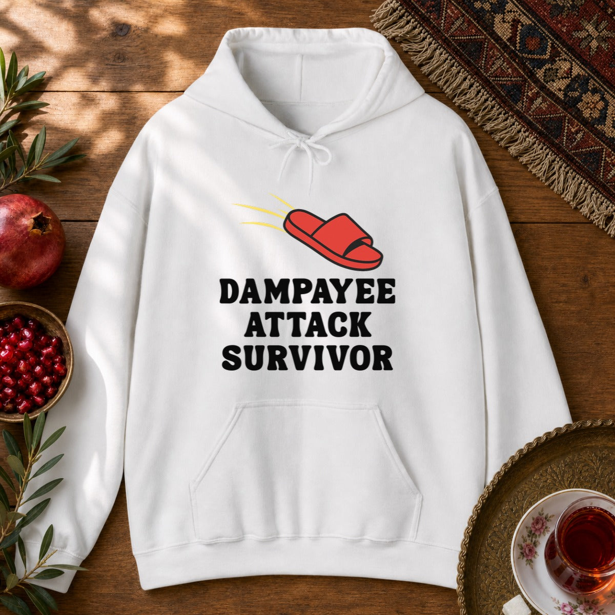Dampayee Attack Survivor Hoodie - White