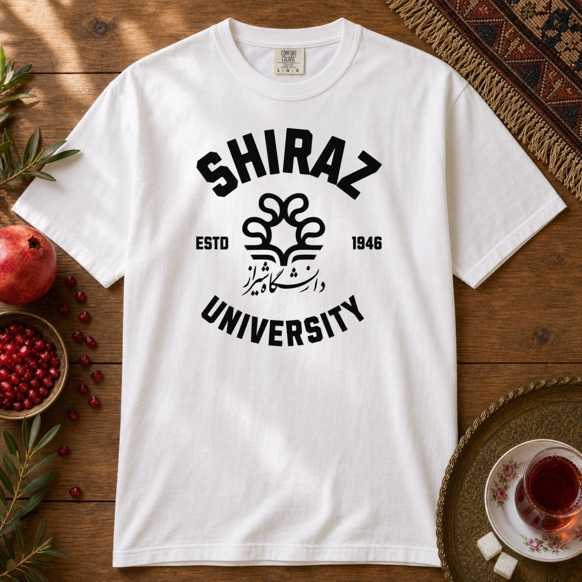 Shiraz University Premium Tee - White