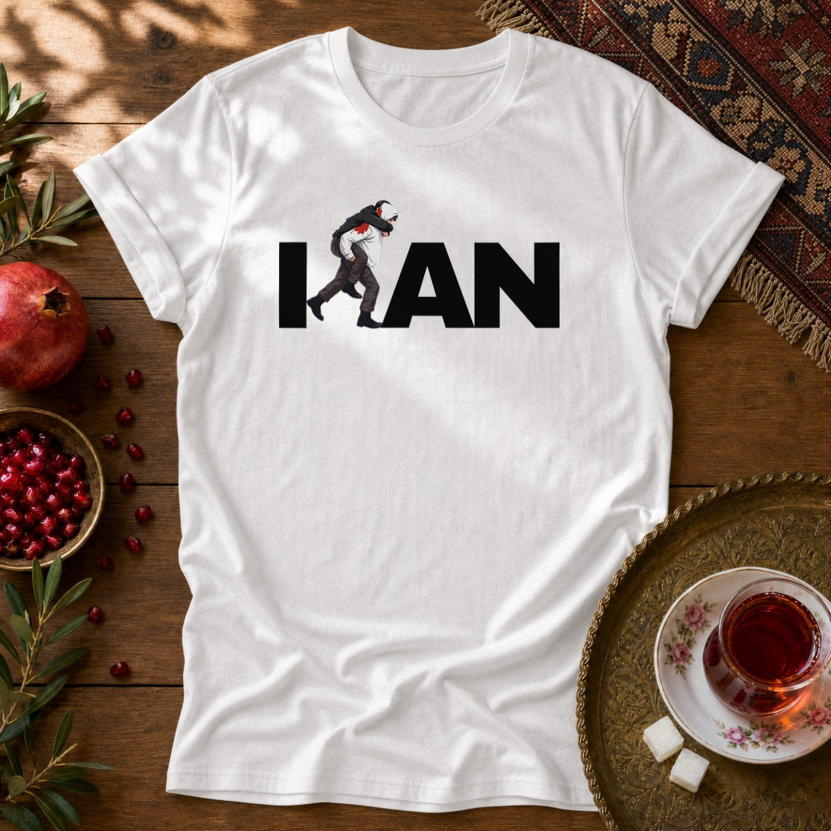 Iran's Fighter (Hamid Mahdavi) Unisex T-Shirt - White