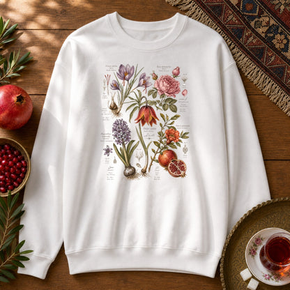 Flora of Iran Sweatshirt - White