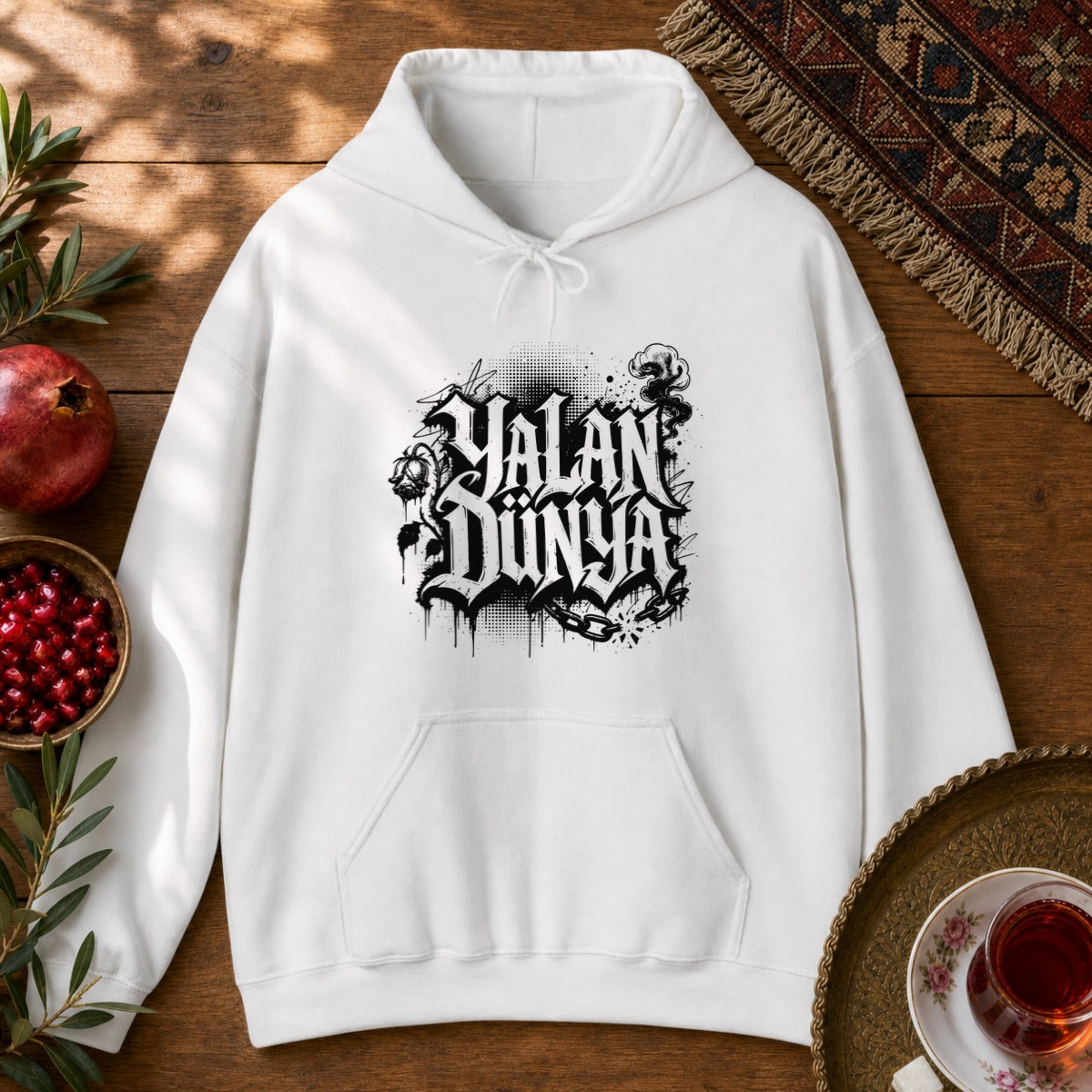 Yalan Dunya Hoodie - White