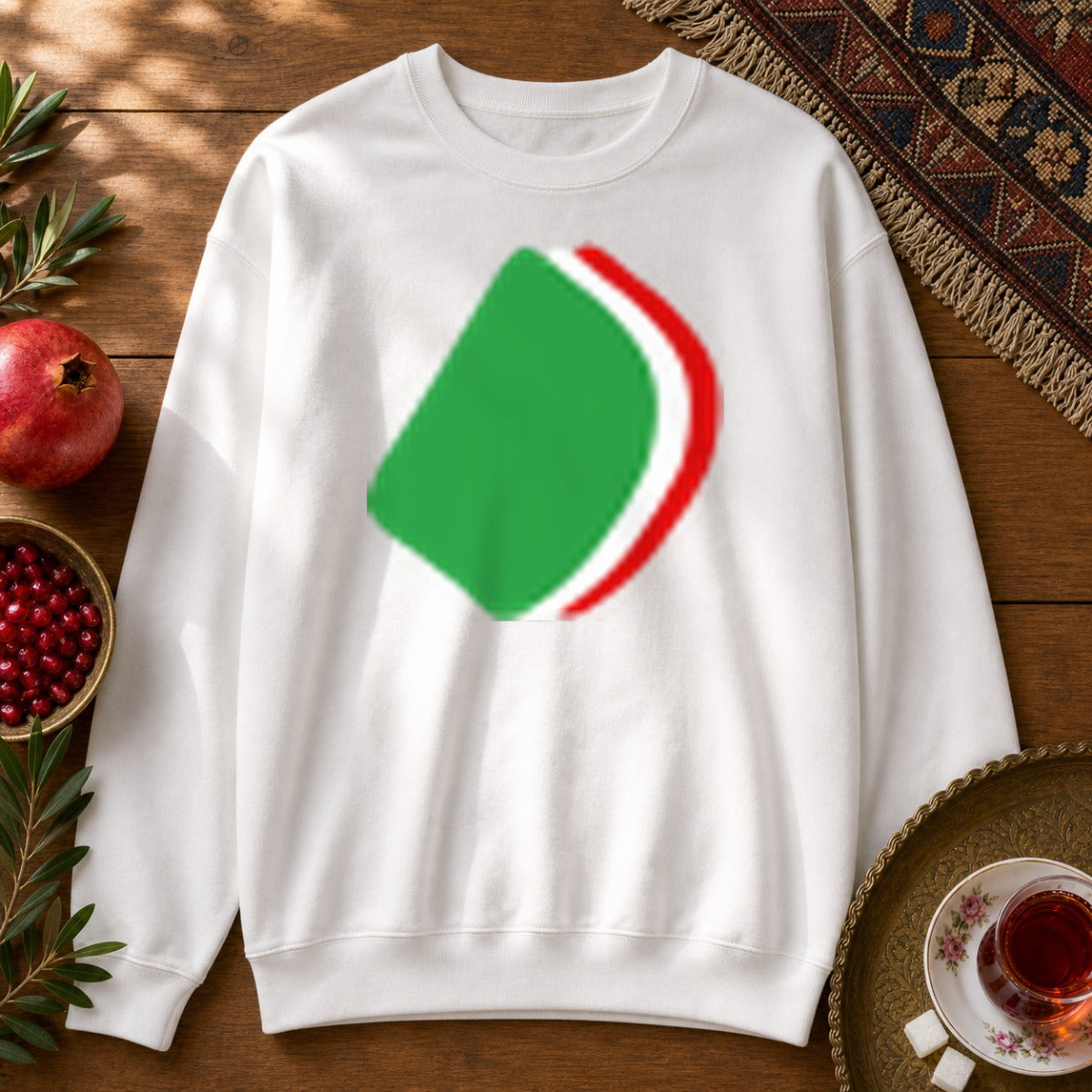 Flag Noqte Sweatshirt - White