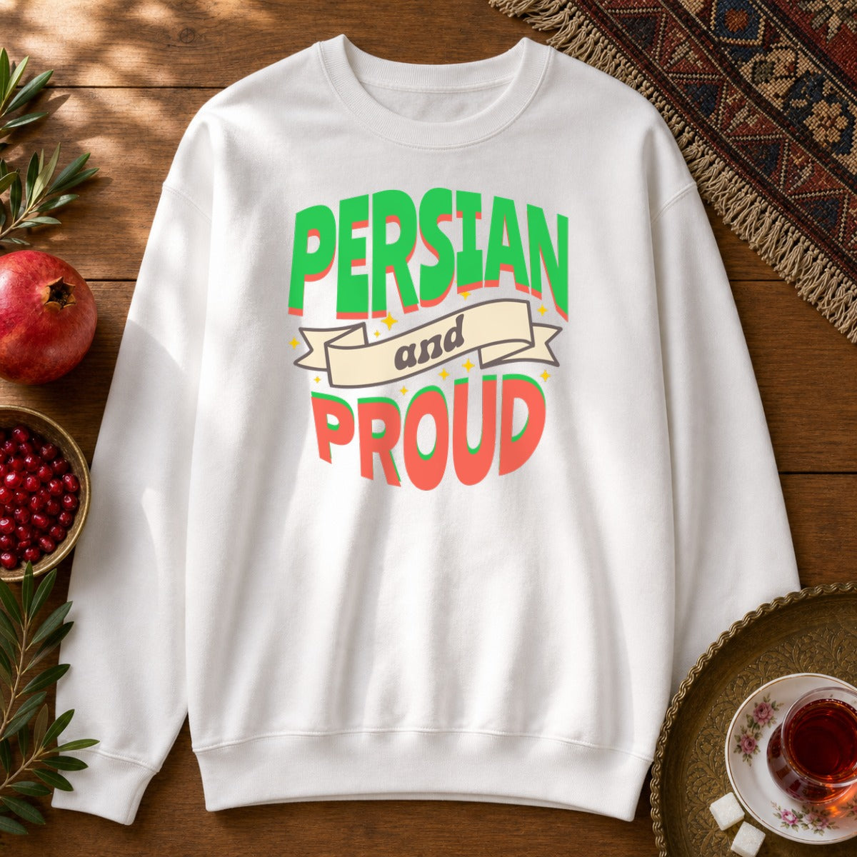 Persian & Proud Sweatshirt - White