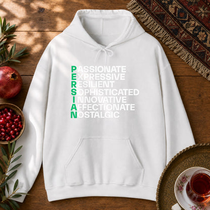 Persian Traits Hoodie - White