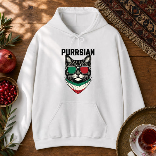 Purrsian Hoodie - White