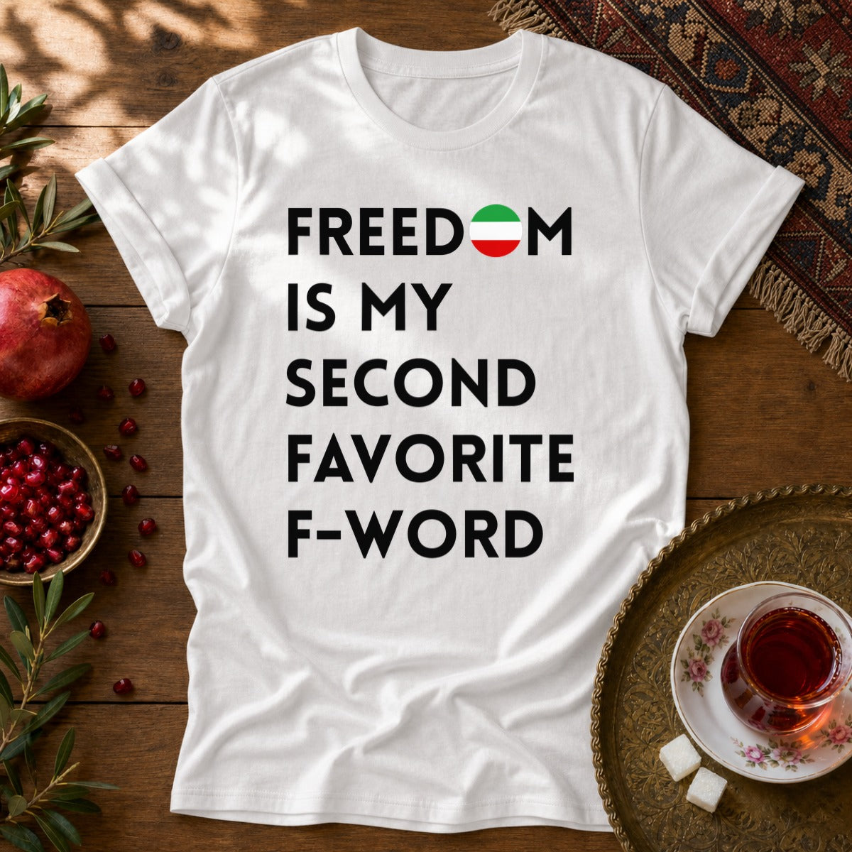Freedom is my Second Favorite F-word Unisex T-Shirt - White