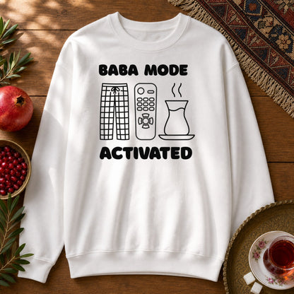 Baba Mode Activated Sweatshirt - White