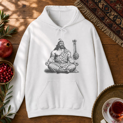 Meditating Rostam Hoodie - White