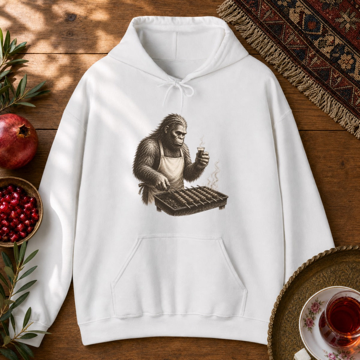 Big Foot in Iran Hoodie - White