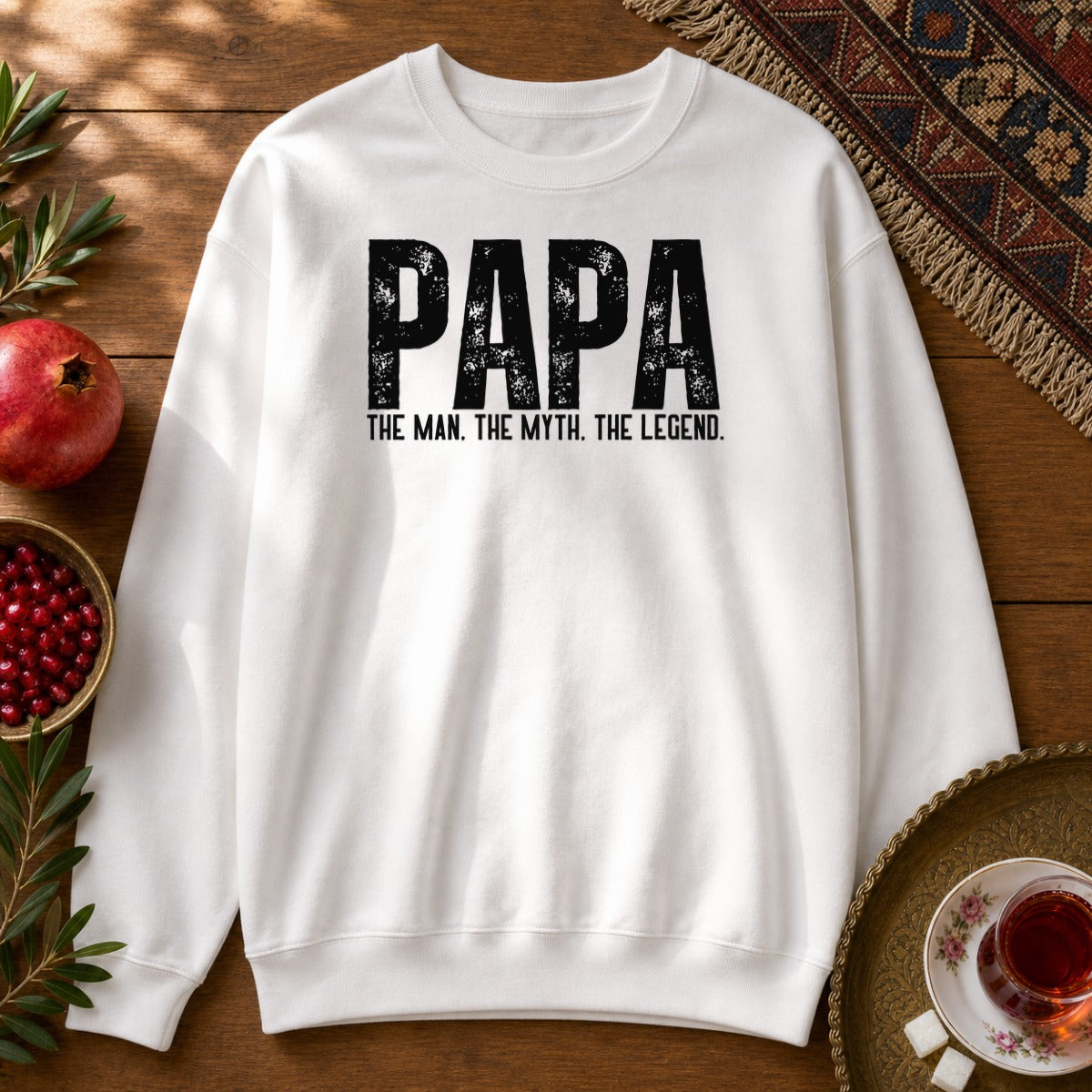Papa, the myth Sweatshirt - White