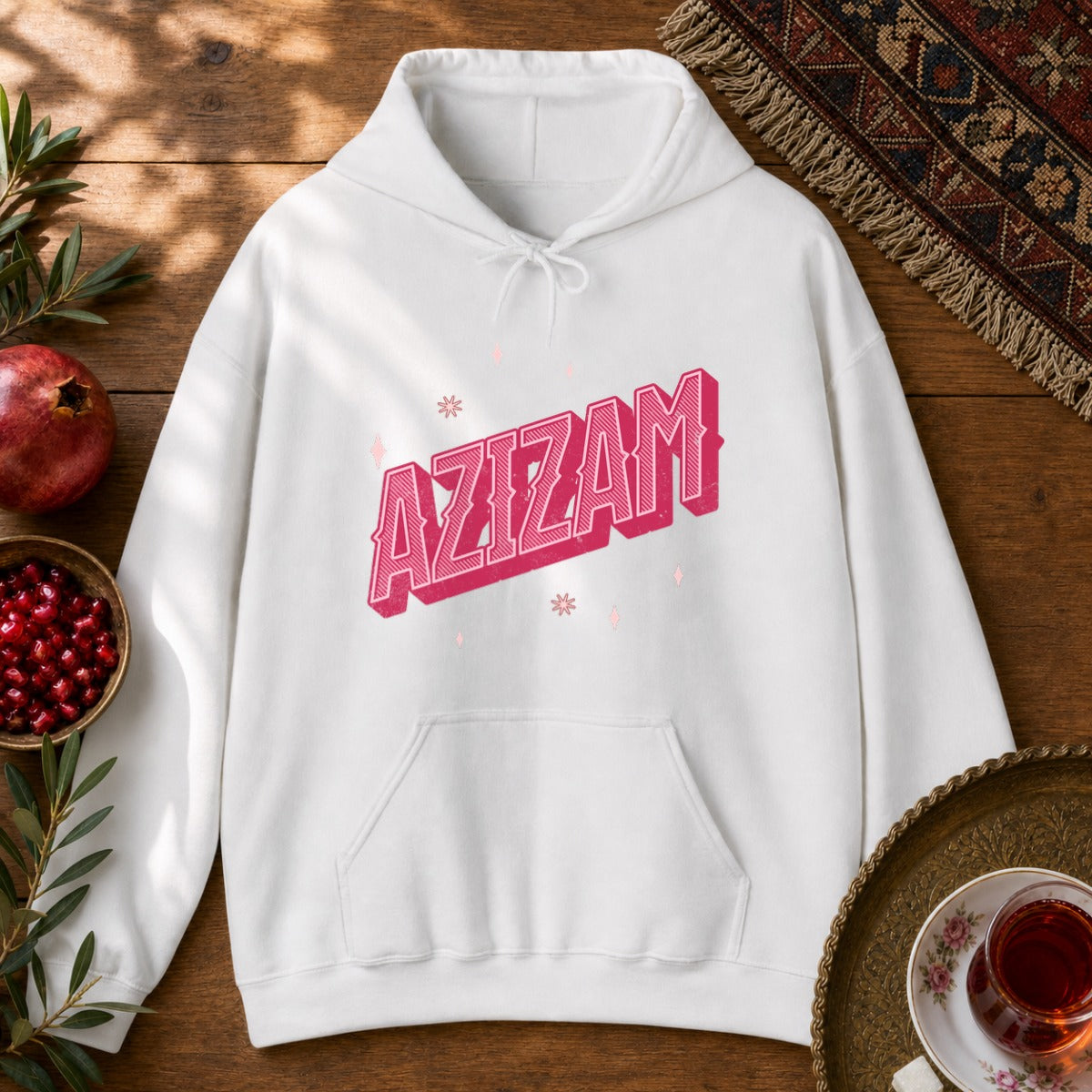 Azizam Vintage Hoodie - White