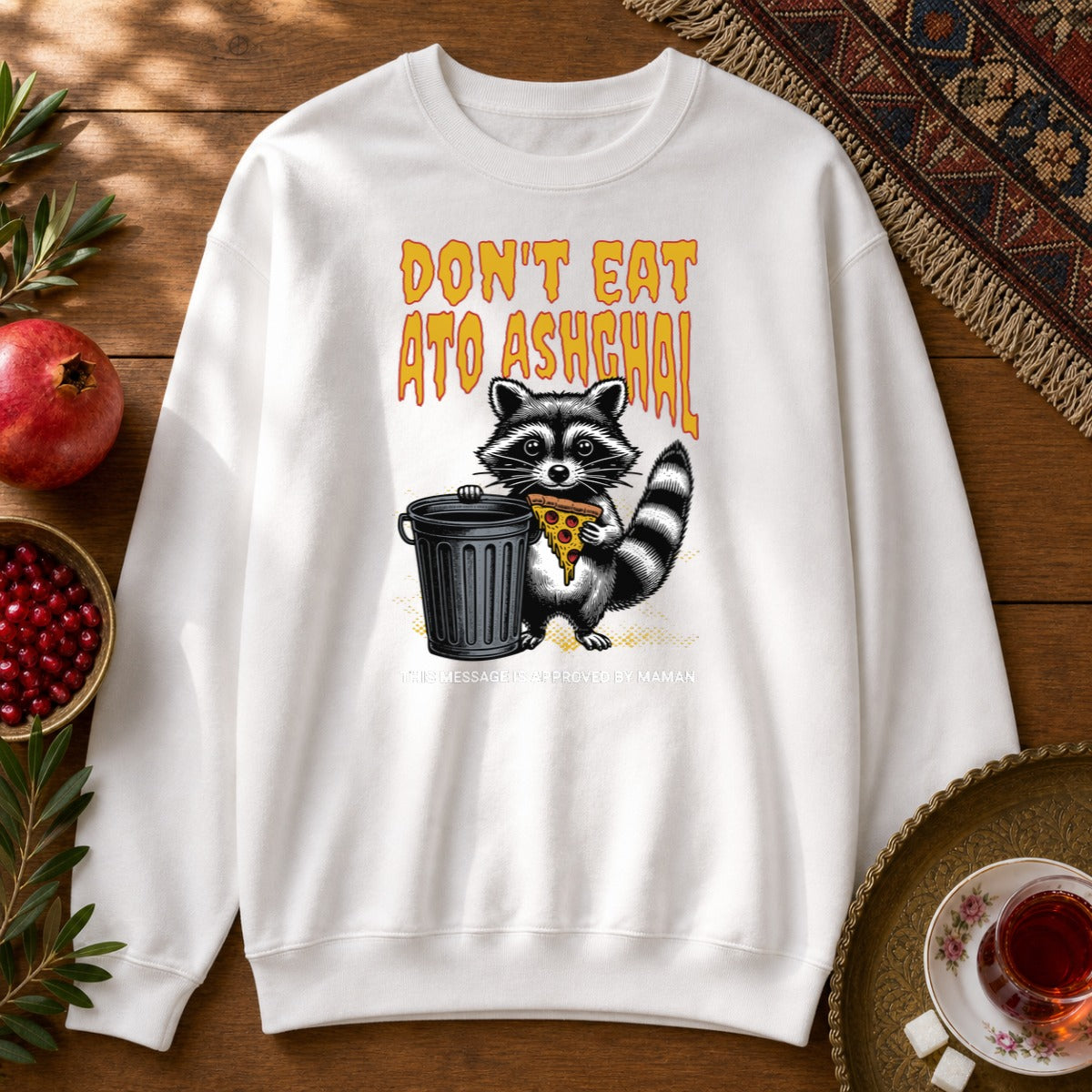 Don't Eat Ato Ashghal Sweatshirt - White