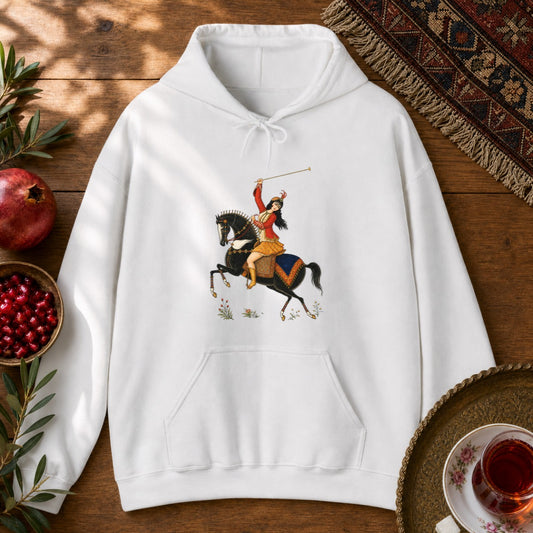 Qajari Polo Hoodie - White