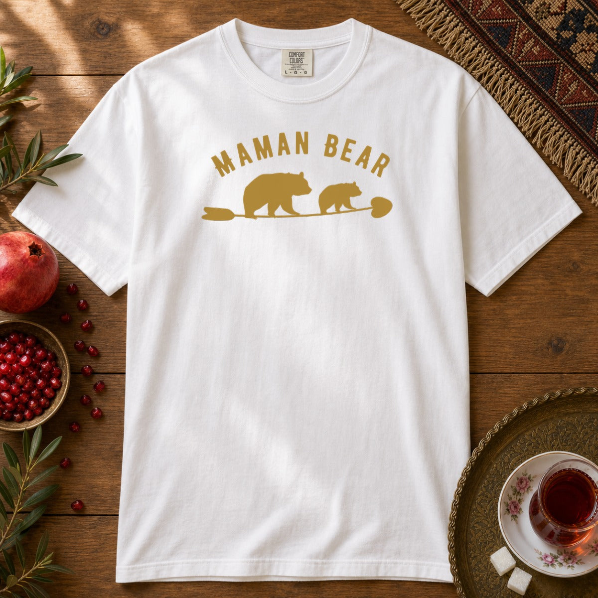 Maman Bear Premium Tee - White