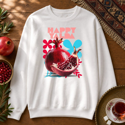 Happy Yalda Sweatshirt - White