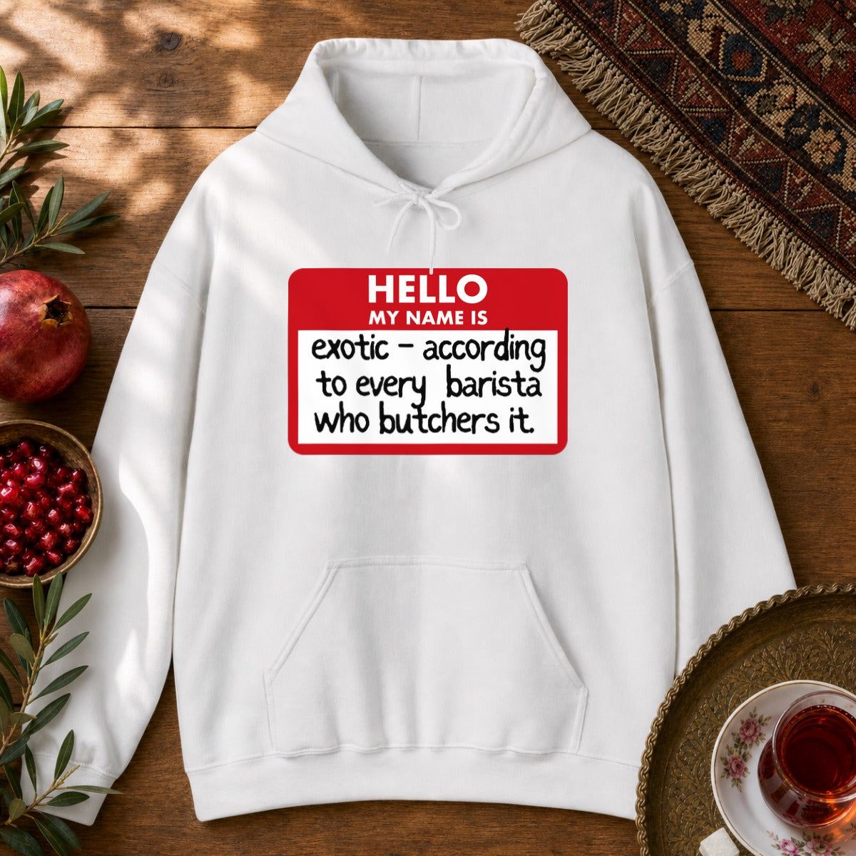 My Name Is Exotic Hoodie - White