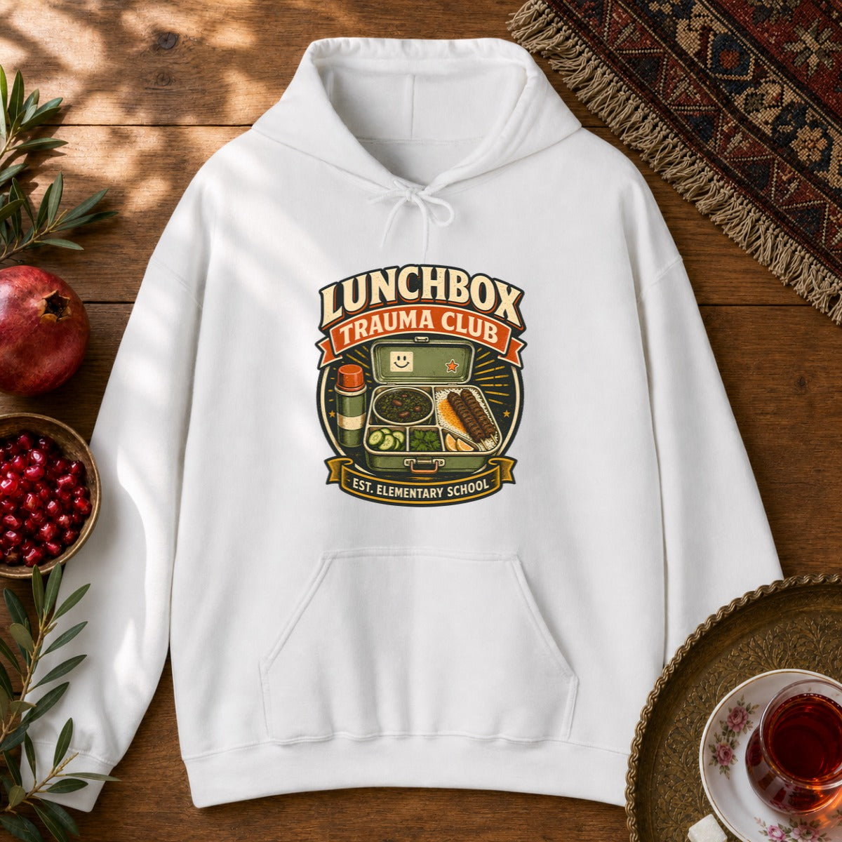 Lunchbox Trauma Club Hoodie - White