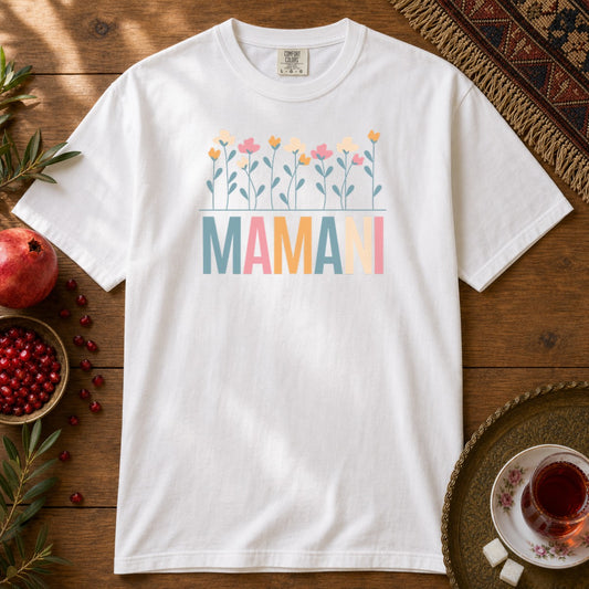 Mamani Floral Premium Tee - White