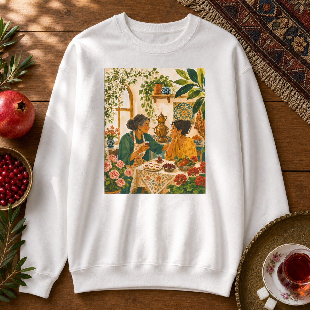 Maman's Kitchen Sweatshirt - White