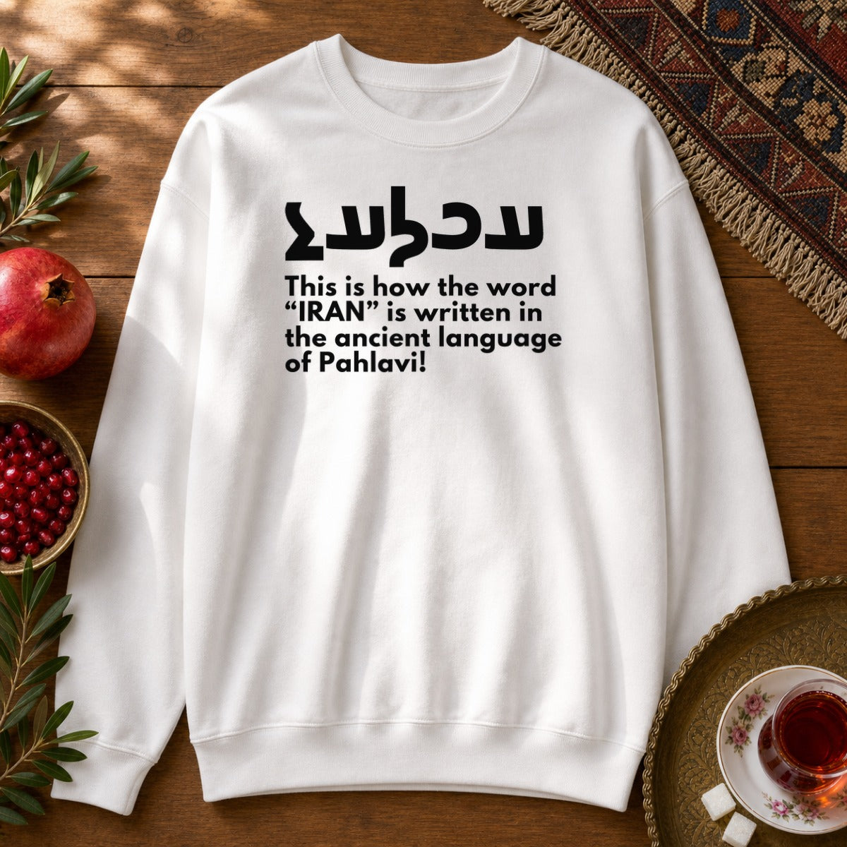 Write Iran Ancient Way Sweatshirt - White