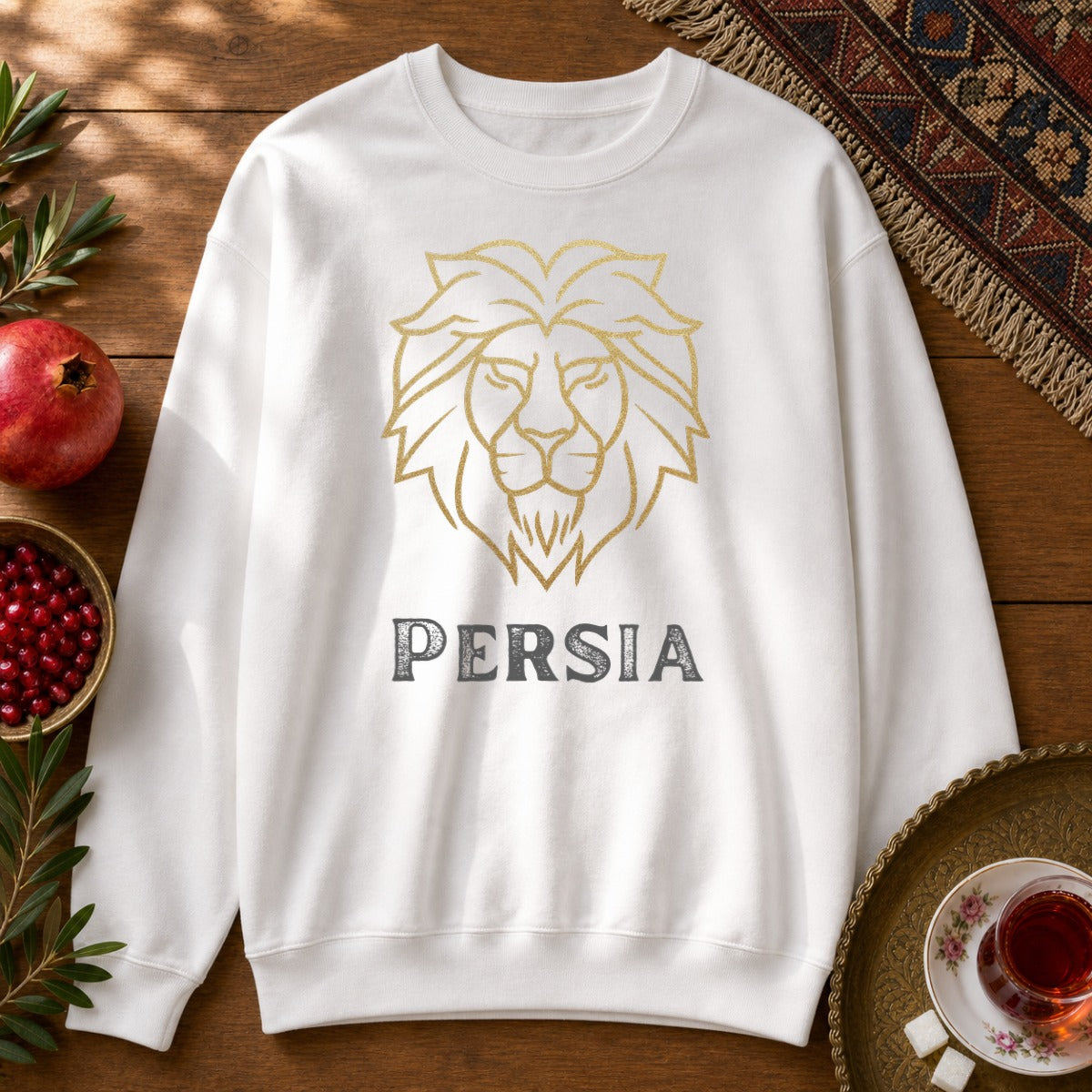 Golden Lion Persia Sweatshirt - White