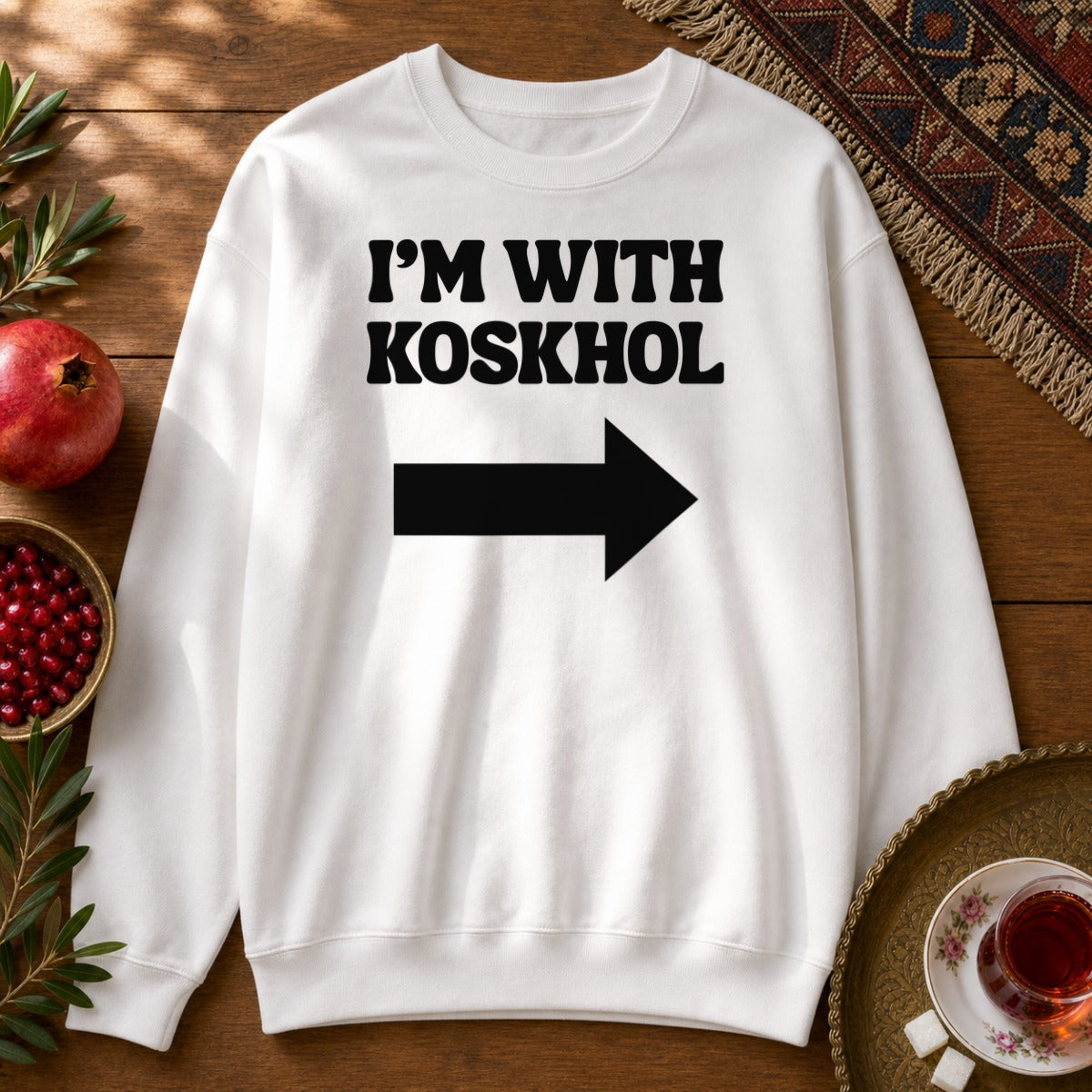I'm with Koskhol - Left Sweatshirt - White