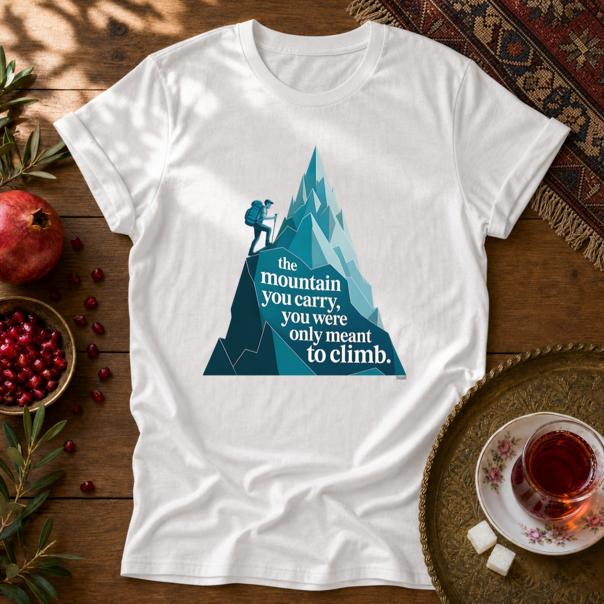 Rumi Mountain Unisex T-Shirt - White