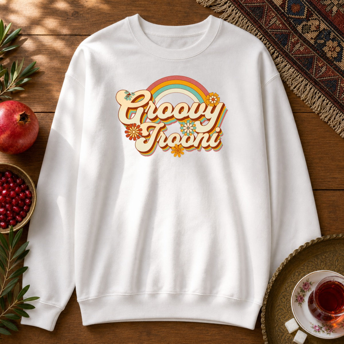 Groovy Irooni Sweatshirt - White