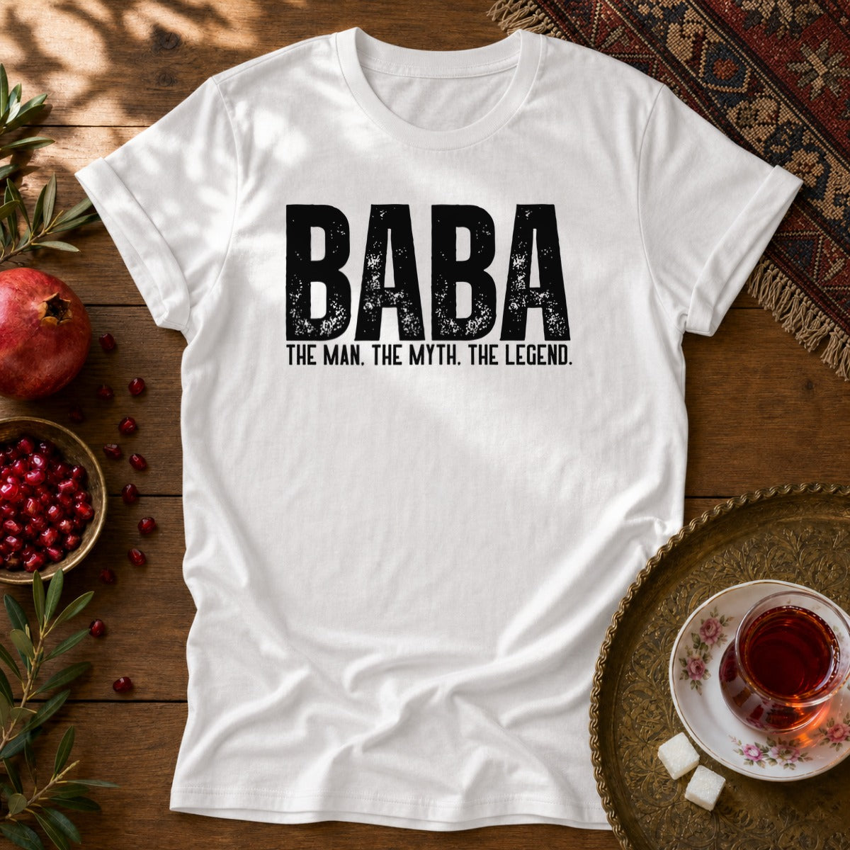 Baba, The Man, The Myth, The Legend Unisex T-Shirt - White
